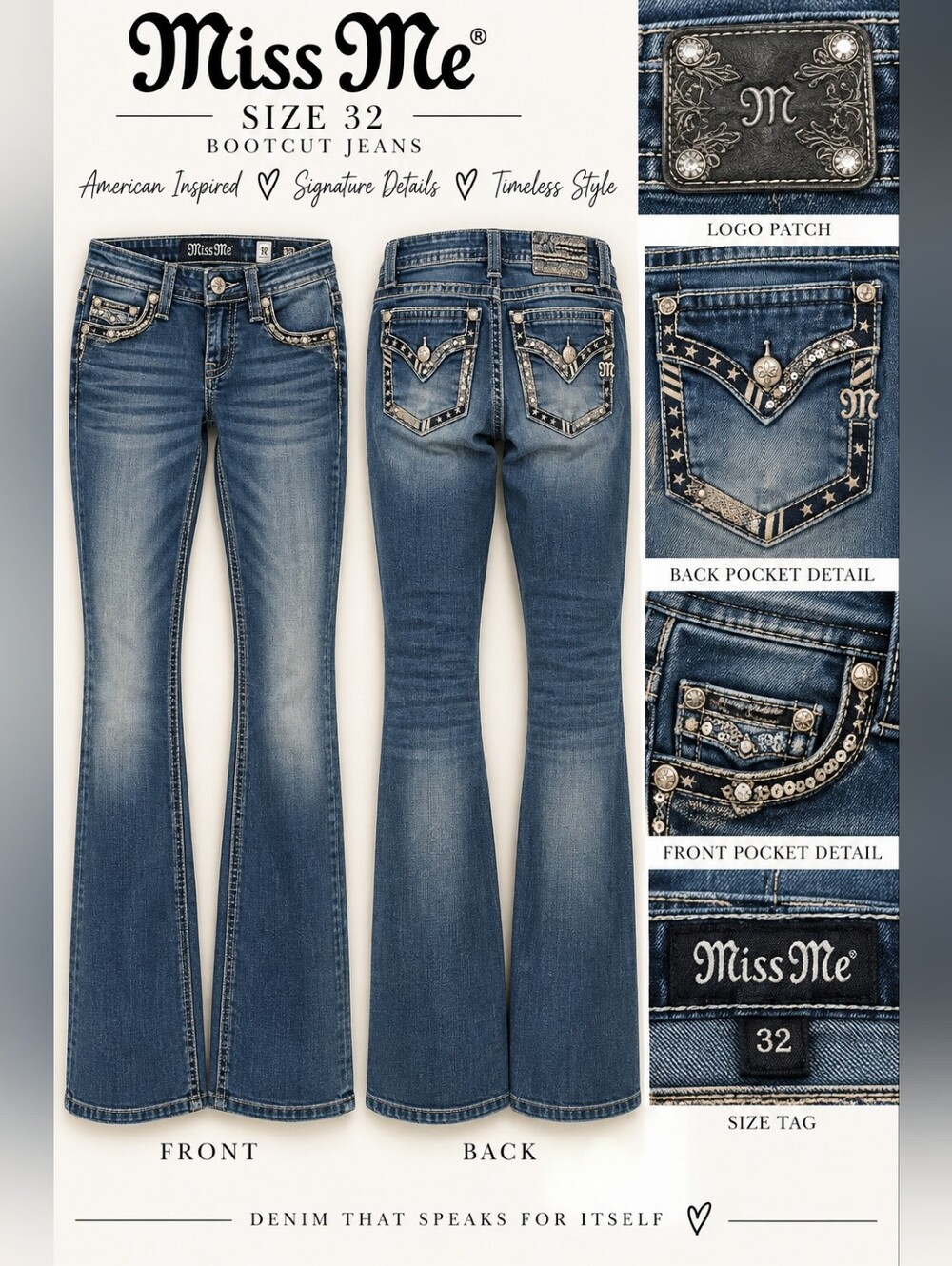 Miss Me Embellished Flare Jeans